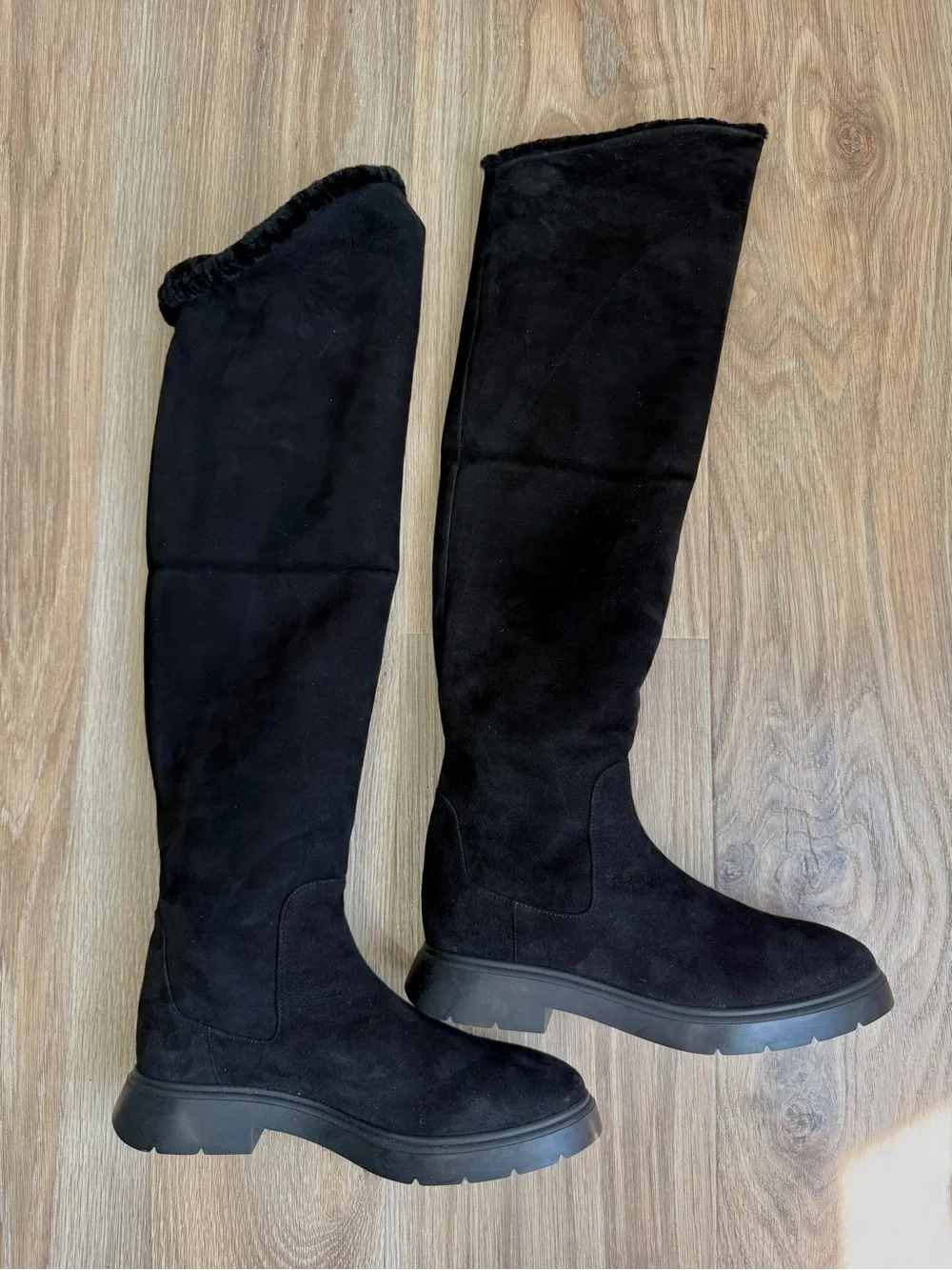 Stuart Weitzman Black Suede Over-the-Knee Boots Size 9.5B